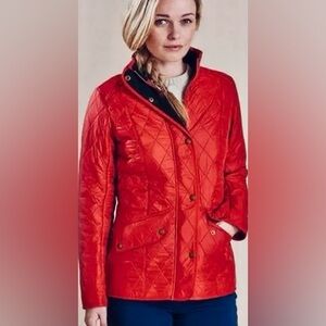 ♥️ BARBOUR RED CALVARY POLARQUILT JACKET